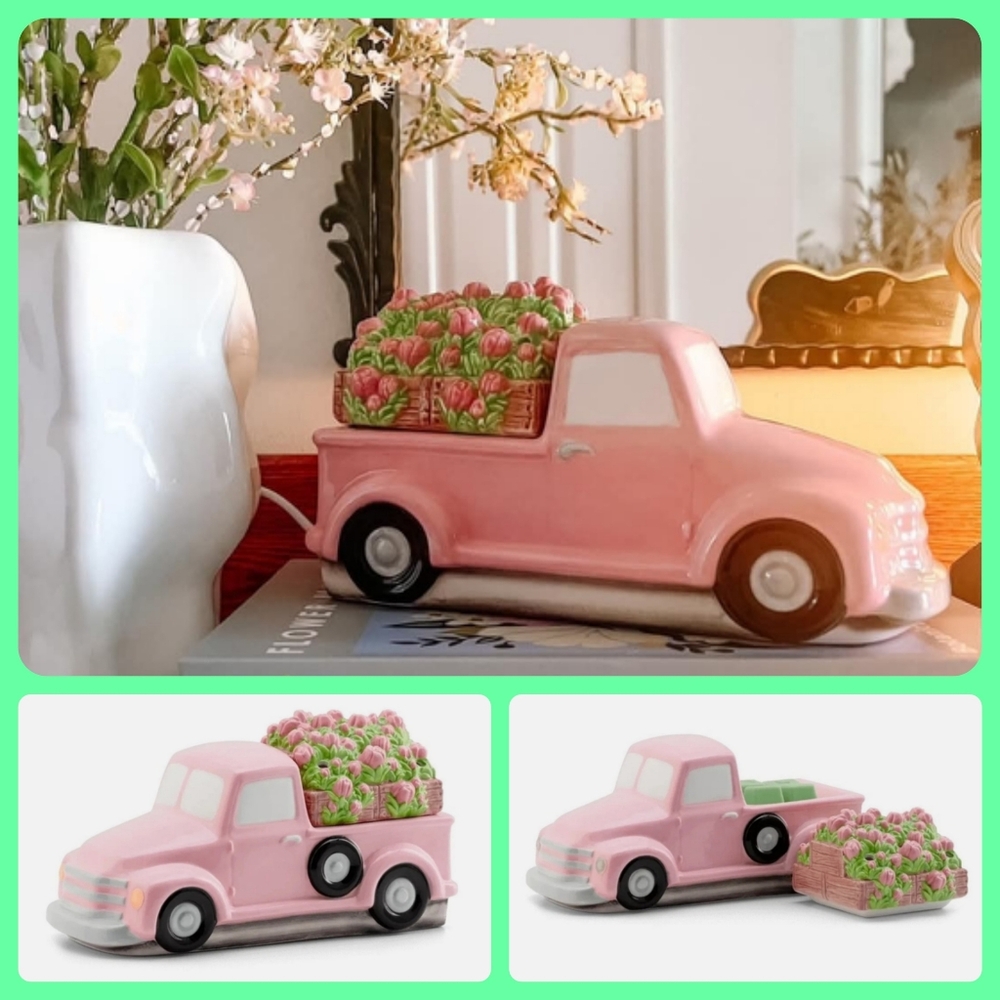 Scentsy Retro Pink Flower Truck Wax Warmer